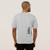 アクティブウェアシルバーメンズスポーツバックサイドプリント Tシャツ (裏面フル)