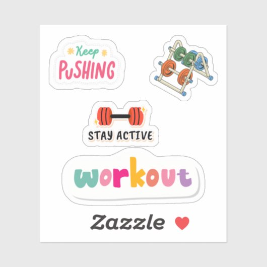 アクティブキュートイラストカラフルスクラップブック シール (シート)