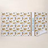 アクティブベアーズボーイカラー ビーチタオル (正面)