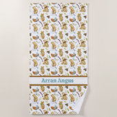 アクティブベアーズボーイカラー ビーチタオル (正面)