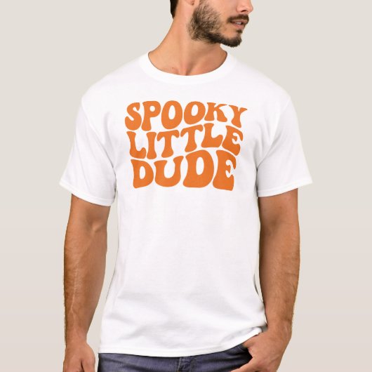 アクティ不気味スリトル男ハロウィーンの男の子 Tシャツ (正面)