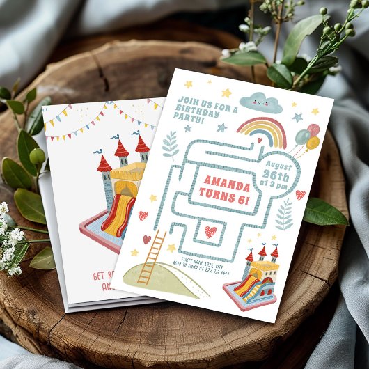 アクティ遊ブな誕生日クエスト、バルーンと城 招待状