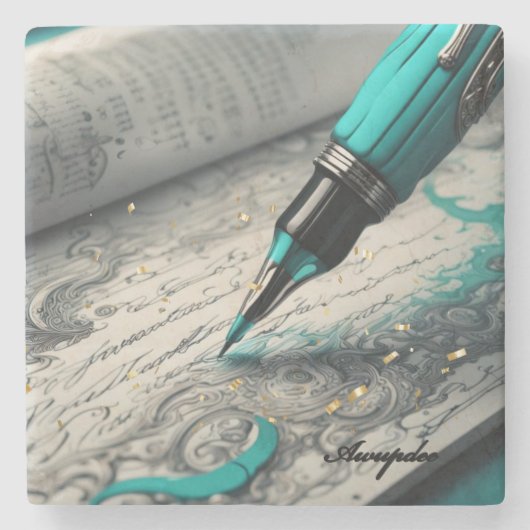 アクテ書ィックな石を下ろして010 ストーンコースター (正面)