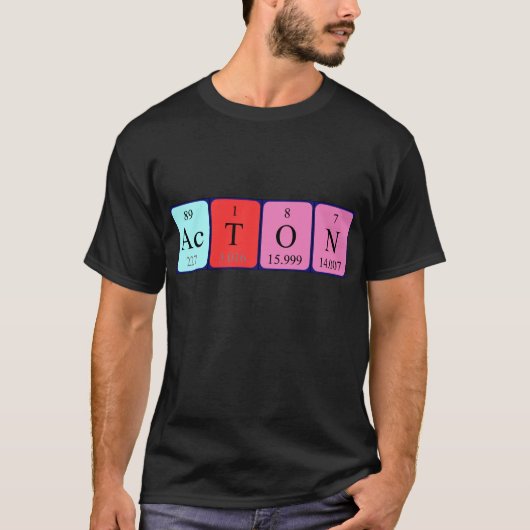アクトン定期テーブル名のシャツ Tシャツ (正面)
