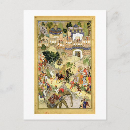 アクバル天皇の勝利のスラットへの入城 ポストカード (正面)
