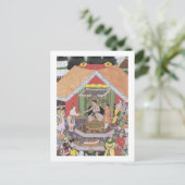 アクバル天皇(r.1556-1605)は彼の手で楽しむ ポストカード (スタンド正面)