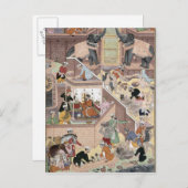 アクバル皇帝(r.1556-1605)建物を点検する ポストカード (正面/裏面)
