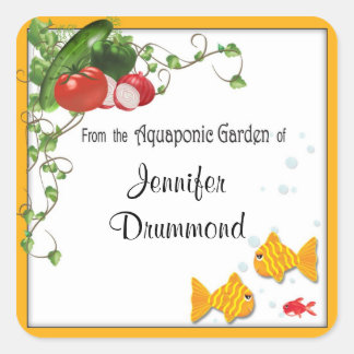 アクポニック庭師ラベル スクエアシール