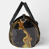 アクポンスワール液体金ゴールドブラックモノクロアート ダッフルバッグ (右)