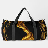 アクポンスワール液体金ゴールドブラックモノクロアート ダッフルバッグ (裏面)