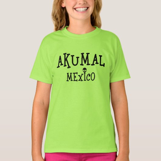アクマル メキシコ デザイン - ガールズ ベーシック Tシャツ (正面)