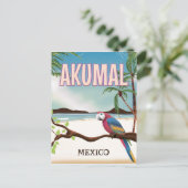 アクマル メキシコ ビーチ 旅行 ポスター ポストカード (スタンド正面)