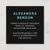 アクモダンアブルーカスタムビジネスロゴ スクエア名刺 (裏面)