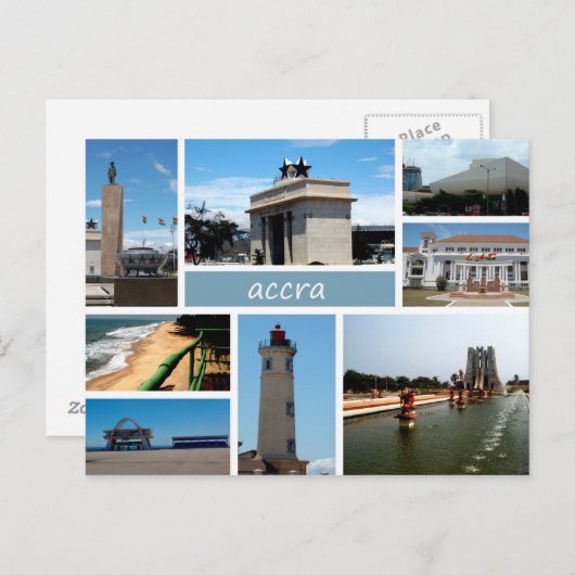 アクラの郵便はがき ポストカード (正面/裏面)