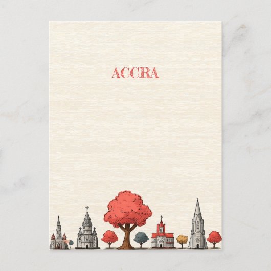 アクラガーナ旅行はがき ポストカード (正面)