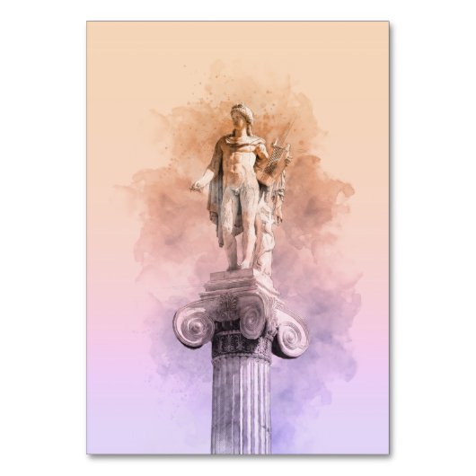 アクラシックポロテーブルナンバーのギリシャの像 テーブルナンバー (正面)