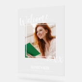 アクリエレガントルのウェルカムサイン | カスタム写真&文字 アクリルサイン (傾斜)