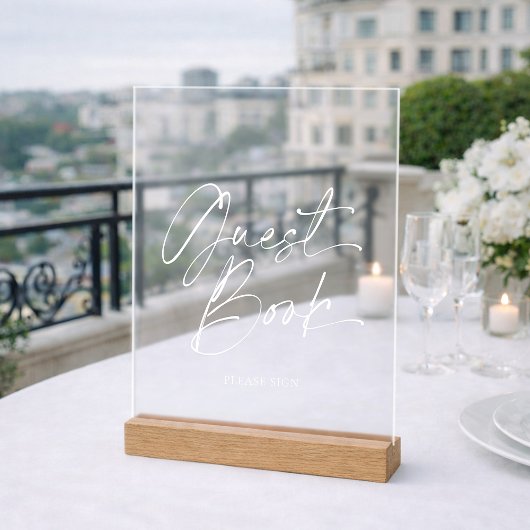 アクリエレガントルゲストブックサイン アクリルサイン