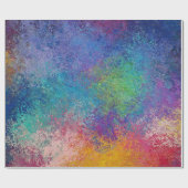 アクリエレガントル抽象芸術アカラフルートワーク ラッピングペーパー (フラット)
