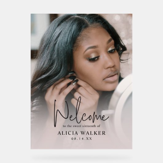 アクリエレガントル甘16ウェルカムサイン アクリルサイン (正面)