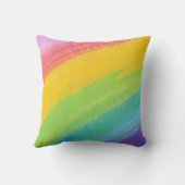 アクリカラフルル水彩虹彩模様 | クッション (裏面)