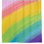 アクリカラフルル水彩虹彩模様 | シャワーカーテン (正面)