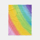アクリカラフルル水彩虹彩模様 | フリースブランケット (正面)