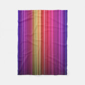 アクリカラフルル縦虹パターン | フリースブランケット (正面)