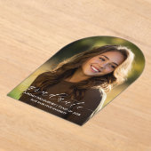 アクリスタイリッシュルアーチ卒業発表 アクリル招待状 (レイダウン)