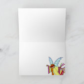 アクリスマスエンジェルウクライナフォークアート シーズンカード (内部)