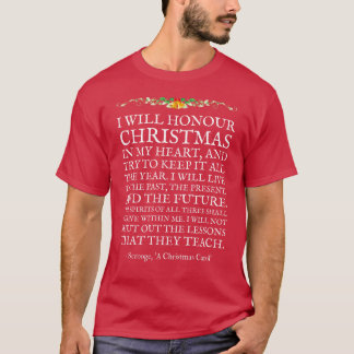 アクリスマスカロルスクルージ引用文シャルルディケンズ Tシャツ
