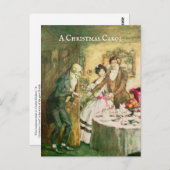 アクリスマスカロルヴィンテージスクルージイラストレーション ポストカード (正面/裏面)