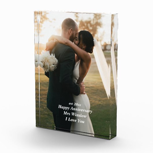 アクリパーソナライズされたル写真版記念日ギフト フォトブロック (右)