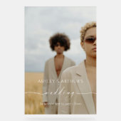 アクリパーソナライズされたル結婚の写真 アクリルサイン (正面)