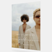 アクリパーソナライズされたル結婚の写真 アクリルサイン (傾斜)