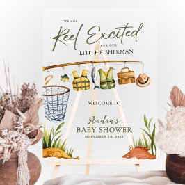 アクリモダンルウェルカムサインベビーシャワー魚釣り アクリルサイン