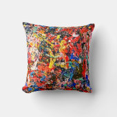 アクリモダンル最高傑作-鮮やか抽象芸術 クッション (正面)