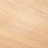 アクリモダンル透明結婚式招待状 アクリル招待状 (レイダウン)