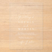 アクリモダンル透明結婚式招待状 アクリル招待状 (正面)