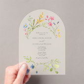 アクリモダンル野花結婚式招待状 アクリル招待状 (インサイチュ (ポータブル))