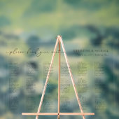 アクリモダンル18テーブル結婚シーティングチャート アクリルサイン (ニュートラル)