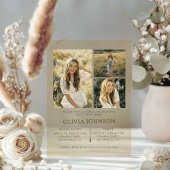 アクリモダンル3写真卒業のお知らせ アクリル招待状