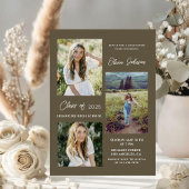 アクリモダンル4枚の写真の卒業発表 アクリル招待状