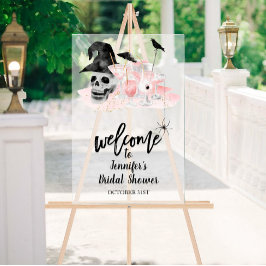 アクリルのウェルカムサイン |ハロウィーンブライダルシャワー アクリルサイン