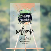 アクリルのウェルカムサイン | Peach Halloween Baby Shower アクリルサイン (ニュートラル)