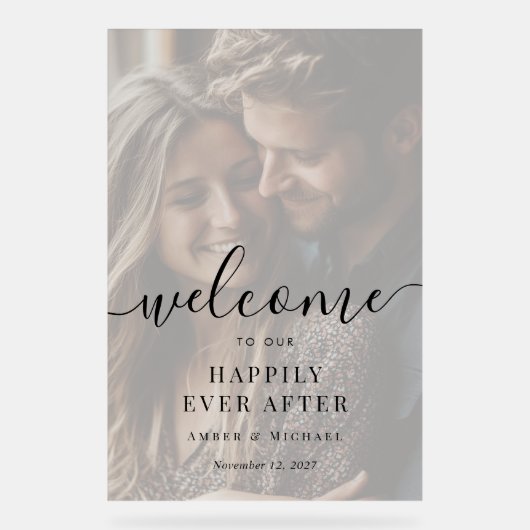 アクリルのサインの後結婚ずっと幸せに写真 アクリルサイン (正面)