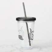 アクリルのタンブラーにマーメイドの尾 アクリルタンブラー (左)