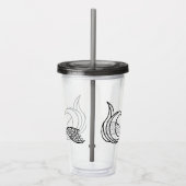 アクリルのタンブラーにマーメイドの尾 アクリルタンブラー (右)