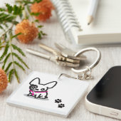 アクリルのフレンチ・ブルドッグのキーホルダー キーホルダー (正面右)