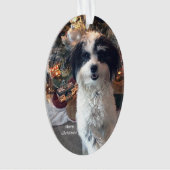 アクリルのメリークリスマスのオーナメント、かわいい犬 オーナメント (正面)